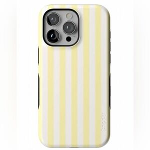 Casely iphone 15 pro max Yellow Striped Phone Case